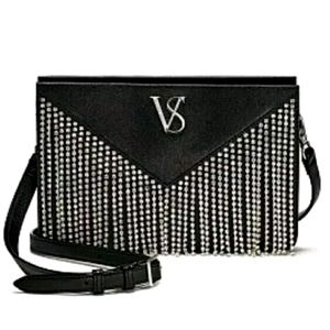VS Rhinestone Fringe Glam Crossbody Bag